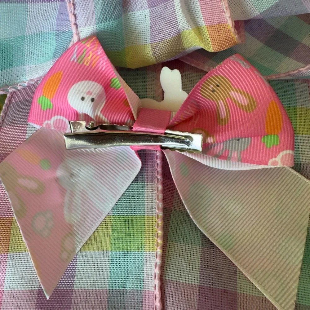 Bunny Hair Bow Pastel Spring Kids Clip 3/$15✨